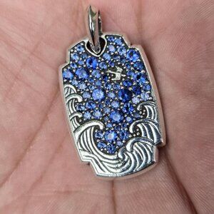 COPY - David Yurman Waves Pendant pavé Sapphires